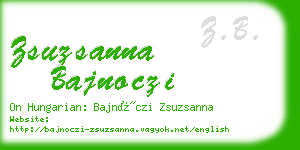 zsuzsanna bajnoczi business card